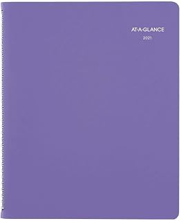 2021 Weekly & Monthly Appointment Book & Planner by AT-A-GLANCE, 8-1/2" x 11", Large, Beautiful Day, Lavender (938P-905-21)
