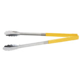 Jacob's Pride Stainless Steel One-Piece Utility Tong with Yellow Kool-Touch® Handle - 16"L by Vollrath – Stainless Steel, Yellow, Model 4781650