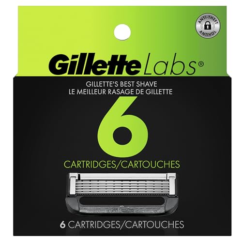 Gillette 6 Count (Pack of 1) / 6 Refills / Silver Shaving Gels