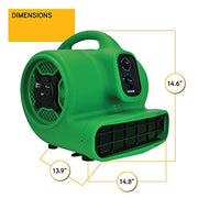 XPOWER 13.9 x 14.8 x 14.6 inches / Pro P-430AT / Green Floor Fans