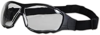 MAGID G818AFC Gemstone Specialty Polycarbonate Foam Padded Safety Spectacle with Elastic Strap, Clear Lens
