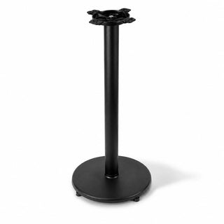 Glownary Cast Iron Bar Height Table Base – Black Powder Coated Steel, 17 Inch Round Base, 37.5 Inch Height, Self-Leveling Feet, Indoor Use