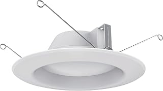Satco S29313 LED Recessed Downlight Retrofit, 9.8 Watts, 5-6 Inches, White | White and Frosted with a 120V Connector.