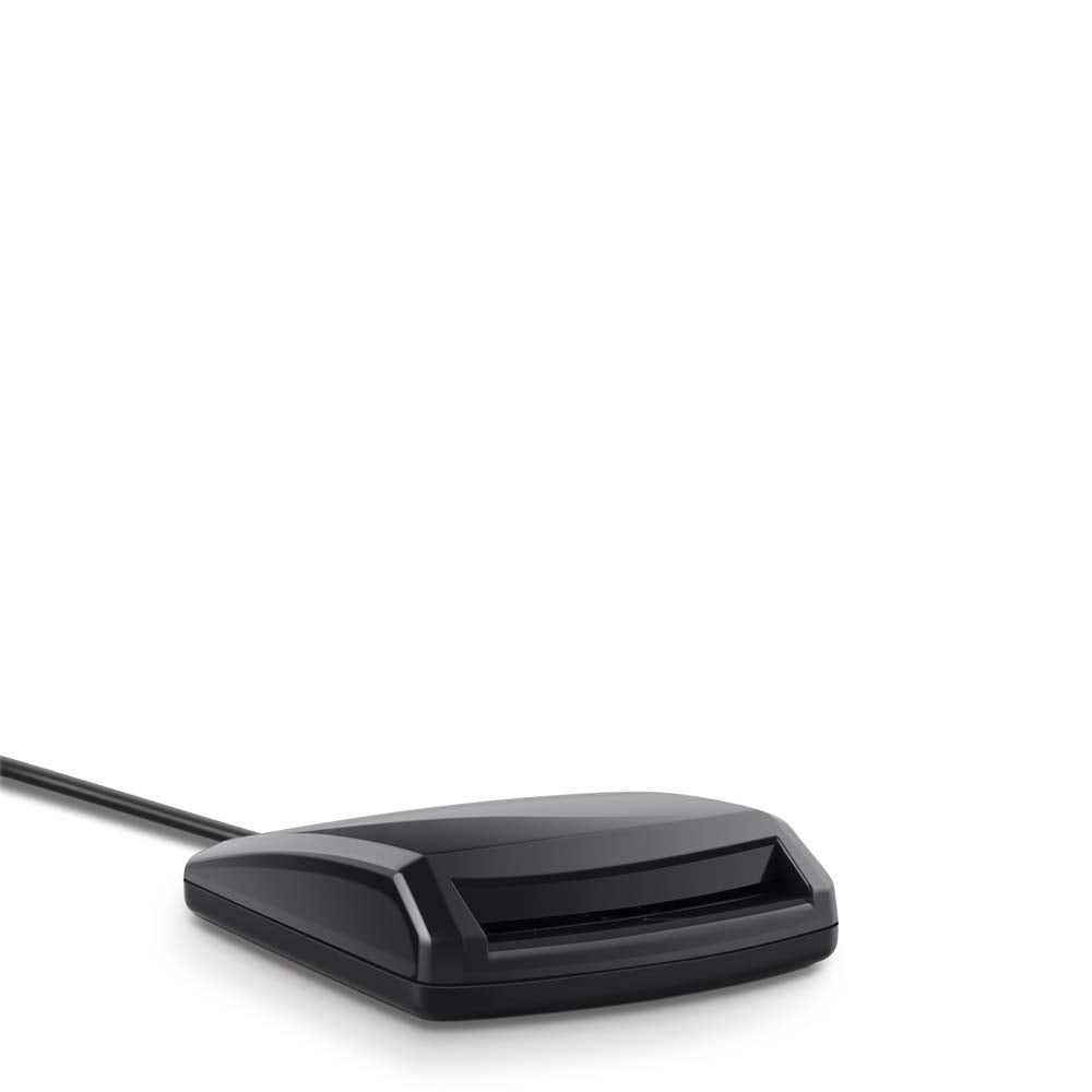 Commercial CAC Card Reader - Smart Card Reader With USB Connection - Compatible With Multiple Operating Systems and Contact Smart Cards - Protects Electronics and Uses only Read-Only Memory by Belkin – Black, Model F1DN008U