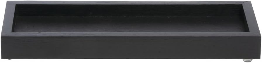 Front of The House Black Bamboo Tray - 10"L x 3 1/2"W x 1"H