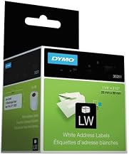 DYMO LabelWriter Address Labels, 1 1/8 x 3 1/2, White, 130 Labels/Roll, 2 Rolls/Pack, Pack of 8