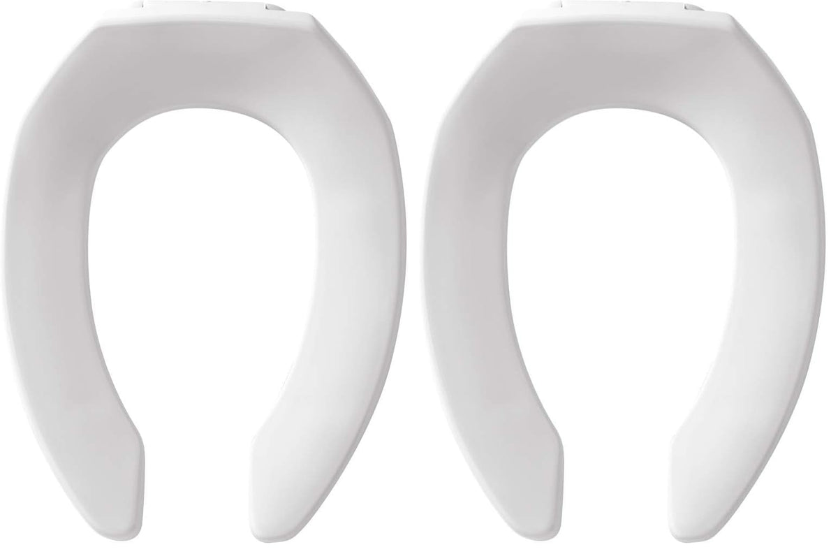 Bemis White / Elongated (Pack of 2) / Elongated,Open Front Toilet Seats