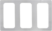HUBERT Food Bar Template 1/3 Size Stainless Steel Curveware Template - 21" L x 12 3/4" W x 3/4" H