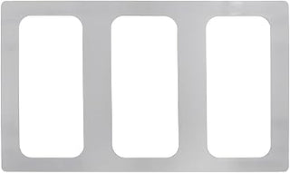 HUBERT Food Bar Template 1/3 Size Stainless Steel Curveware Template - 21" L x 12 3/4" W x 3/4" H