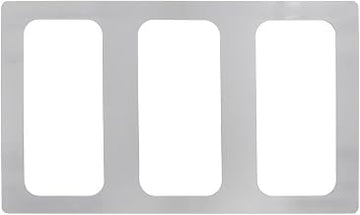 HUBERT Food Bar Template 1/3 Size Stainless Steel Curveware Template - 21" L x 12 3/4" W x 3/4" H