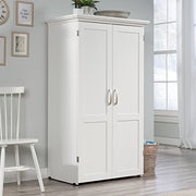 Sauder Glacier White / Armoire / L: 35.11" x W: 21.81" x H: 61.58" Sewing Cabinets