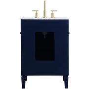 Elegant Decor 24" - Single / Blue,gold / Modern Wheel Care