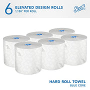 Scott Professional Blue/White / 1150 Feet (Pack of 6) / Blue Core Paper Towels