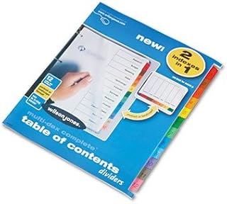 WLJ91203 - Wilson Jones Multi-Dex Index Assorted Color 12-Tab