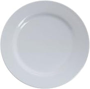 HUBERT Dinner Plate with Wide Rim White Melamine - 9" Dia 24 Per Case