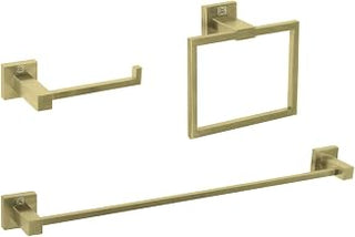 Isla 3-Pc Stainless Steel Hardware Set in Brushed Gold