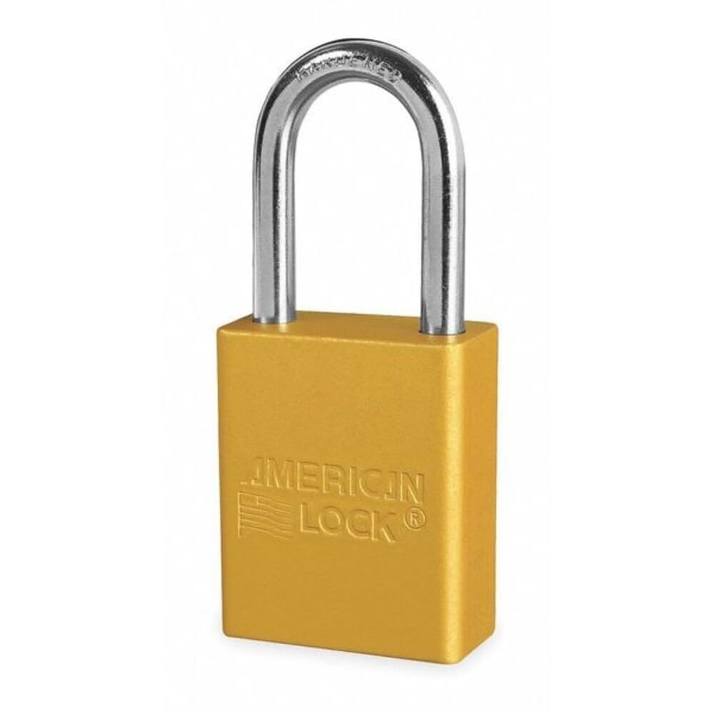 Lockout Padlock by American Lock – 1 Count (Pack of 1), Aluminum, Yellow, Model A1106YLW