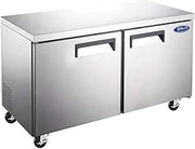 Adcraft GRUCFZ-48 Grista Double-Door Undercounter Freezer, Stainless Steel, 115v
