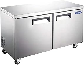 Adcraft GRUCFZ-48 Grista Double-Door Undercounter Freezer, Stainless Steel, 115v