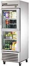 True TS Series Reach-In 2-Half Glass Door 23 Cu Ft Refrigerator