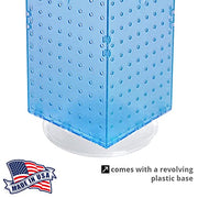 Azar Displays Pegboard + Hooks / Blue / 8 inches (W) x 8 inches (D) x 20 inches (H) Display Racks