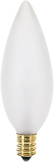 Satco A3685 130V Candelabra Base 25-Watt B9.5 Light Bulb, Frosted