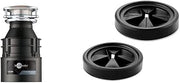 InSinkErator Badger 5 Garbage Disposal, Standard Series 1/2 HP Continuous Feed Food Waste Disposer & Black, Mounting Gasket Kit, MGK-OO, Dimensions: H 1.25 in, W 3.88 in, D 3.88, 2 Count