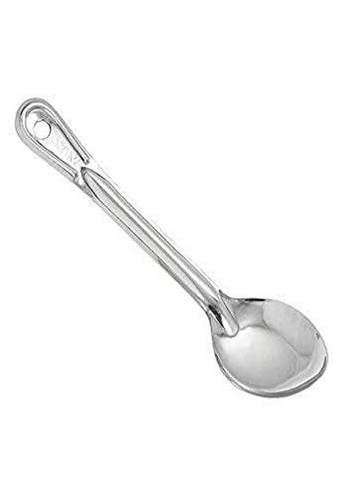Winco 11" / Solid / Silver Cooking Spoons