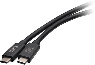 C2G 1M USB 4.0 USB-C to C (48V 5A) 240W Charging, 8K 60Hz Video and 40Gbps Data Transfer Cable - Black