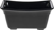 HUBERT Food Pan 1/3 Size Black Curveware Pan - 6 1/4" L x 12" W x 6" D