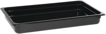 HUBERT Full-Size Polycarbonate Cold Food Pan, Black - 20 7/8" L x 12 4/5" W x 2 1/2" D