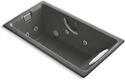 Kohler K-856-M-58 Tea-For-Two 5.5Ft Whirlpool with Massage Experience, Thunder Grey