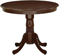 Furnifact Mahogany Dining Table with Pedestal Base, Round Kitchen Table for Small Dining Room or Breakfast Nook