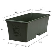 ® Container Gardening System - Green by EarthBox – 29"L x 13.5"W x 11"H, 3 gallons, Plastic, Green, Model 80201