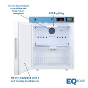 EQTemp Left Hand Door / White / 1.94 cubic_feet Lab Refrigerators