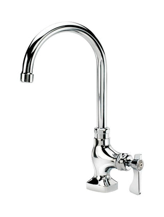 Royal Series Single Wall Mount Pantry Faucet by Krowne – 5"L x 9"W x 3"H, Brass, Model 16-203L
