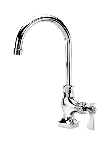Royal Series Single Wall Mount Pantry Faucet by Krowne – 5"L x 9"W x 3"H, Brass, Model 16-203L