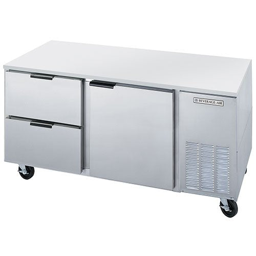 Beverage-Air 67" Undercounter Refrigerator with 2 Drawers by Beverage Air – Stainless-Steel, Model UCRD67A-2