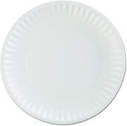 CP9GOEWH Gold Label Coated Paper Plates by AJM Packaging – Medium, Paper, White, Model AJMCP9GOEWH