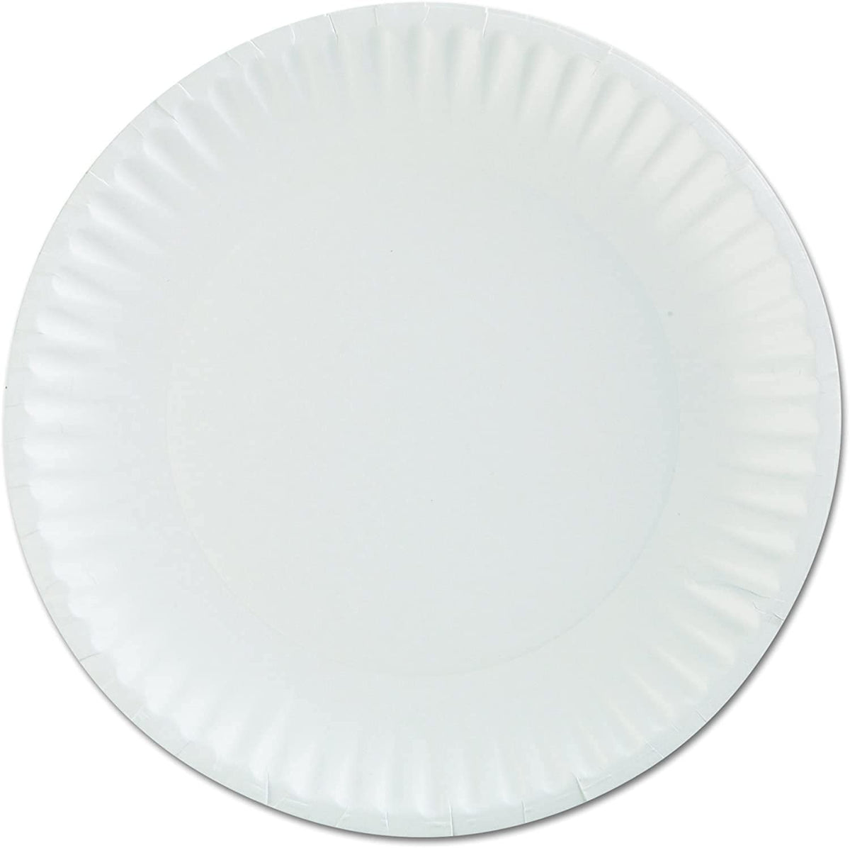 CP9GOEWH Gold Label Coated Paper Plates by AJM Packaging – Medium, Paper, White, Model AJMCP9GOEWH