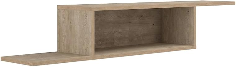 Furnifact White Floating TV Stand for Up to 65 Inch TVs, Wall Mounted Floating Shelf, Engineered Wood, Modern Design, Space-Saving, Durable Construction