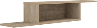 Furnifact White Floating TV Stand for Up to 65 Inch TVs, Wall Mounted Floating Shelf, Engineered Wood, Modern Design, Space-Saving, Durable Construction