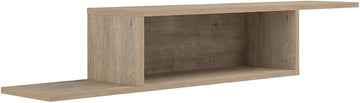 Furnifact White Floating TV Stand for Up to 65 Inch TVs, Wall Mounted Floating Shelf, Engineered Wood, Modern Design, Space-Saving, Durable Construction