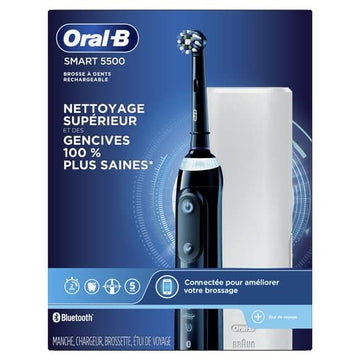 Smart 5500 Electric Rechargeable Toothbrush by Oral-B – 1 Count (Pack of 1), Multicolor,white, Model 069055130834