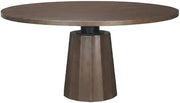 Starlight Canyon Home Dark Brown Wooden Round Pedestal Dining Table, 60-inch Diameter, Solid Wood, Classic Design, Kitchen and Dining Room use