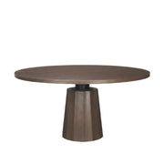 Dark Brown Wooden Round Pedestal Dining Table by Starlight Canyon Home – 60-inch diameter, 30-inch height, Solid Wood, Brown