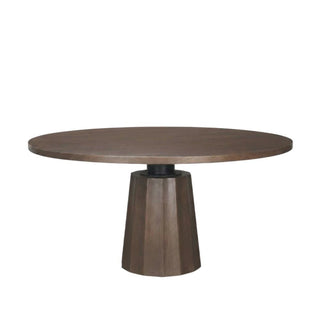 Dark Brown Wooden Round Pedestal Dining Table by Starlight Canyon Home – 60-inch diameter, 30-inch height, Solid Wood, Brown