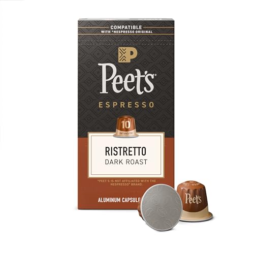 Peet's Coffee Ristretto / 10 Count (Pack of 1) / Ristretto (Intensity 10) Single-Serve Capsules & Pods