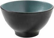 Yanco BM-404TL 10 oz Birmingham Melamine 4.50 x 2.75 in. Rice & Soup Bowl - Gray & Teal