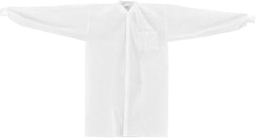 Global Industrial Disposable Polypropylene Lab Coat Knit Wrist Collar Snap Closure XL 25/Case
